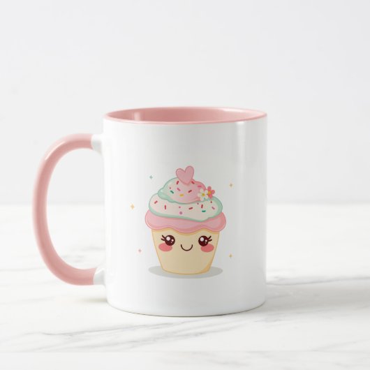 Süßes lächelndes Cupcake Tasse (Links)