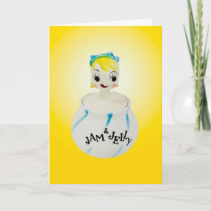 Süßes lächelndes Gesicht Jam n Jelly Glückskarte Karte