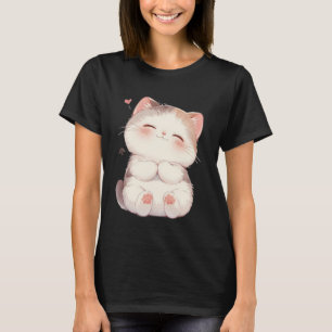 Süßes lächelndes Katzen-T-Shirt T-Shirt