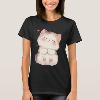 Süßes lächelndes Katzen-T-Shirt T-Shirt