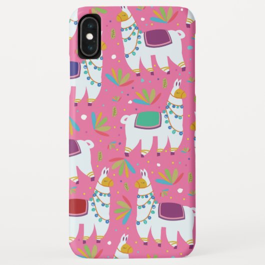 Süßes Lama-Muster Case-Mate iPhone Hülle (Rückseite)