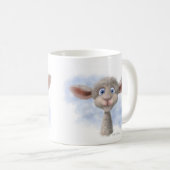 Süßes Lamm Cartoon Kaffeetasse (VorderseiteRechts)