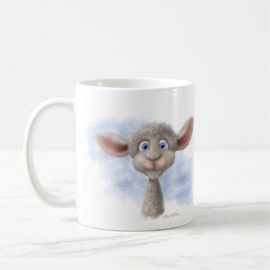 Süßes Lamm Cartoon Kaffeetasse (Links)