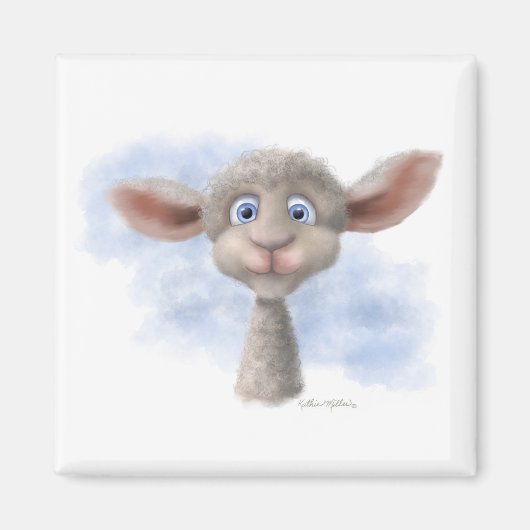 Süßes Lamm Cartoon Magnet (Vorne)