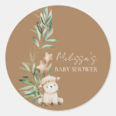 Süßes Lammkraut Cupcake Topper Runder Aufkleber (Vorderseite)