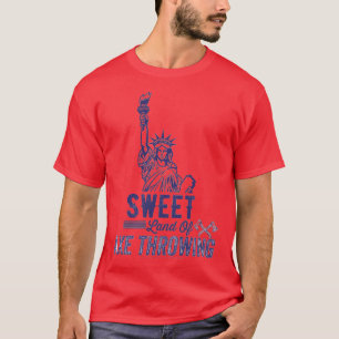 Süßes Land der Axt, das patriotische Axt-Werfer wi T-Shirt