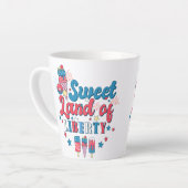 Süßes Land der Freiheit - Amerika 4. Juli Milchtasse (Linke Ecke)