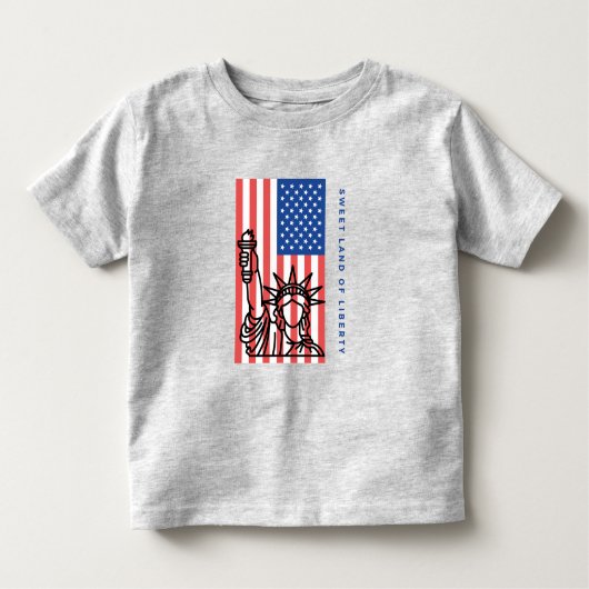 Süßes Land der Freiheit, amerikanische Flagge, 4. Kleinkind T-shirt (Vorderseite)