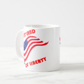 Süßes Land der Freiheit Kaffeetasse (Vorderseite Links)