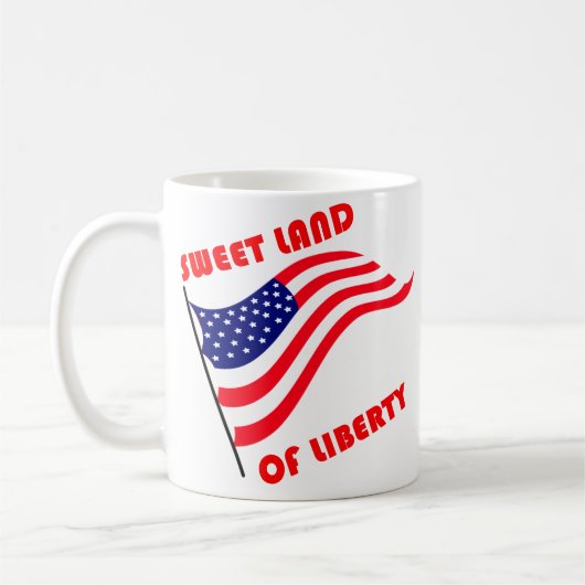 Süßes Land der Freiheit Kaffeetasse (Links)