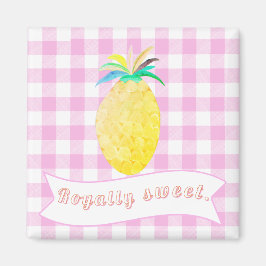Süßes Landhaus-Rosa Königlich Süße Ananas Magnet