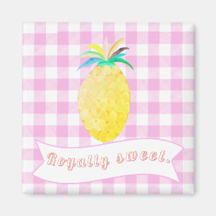 Süßes Landhaus-Rosa Königlich Süße Ananas Magnet