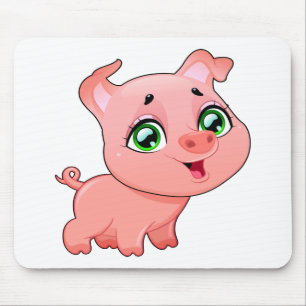 Süßes Landleben Bauerngeschenk Rosa Cartoon-Schwei Mousepad
