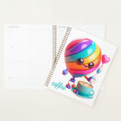 Süßes Latte-Buddy-Spiralnotizbuch Planer (Anzeige)