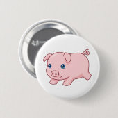 Süßes Laufendes Ferkel Schwein Button (Vorne & Hinten)