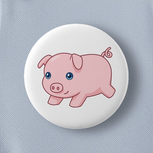 Süßes Laufendes Ferkel Schwein Button