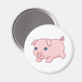 Süßes laufendes Ferkel Schwein Magnet (Vorderseite/Rückseite)