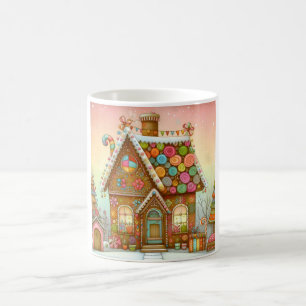 Süßes, launisches Lebkuchenhäuschen Kaffeetasse