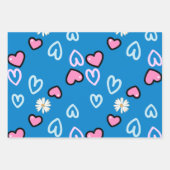 Süßes, launisches Muster-Wrap-Papier-Set – Retro Geschenkpapier Set (Vorderseite)