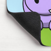 Süßes Lavendel Nilpferd Mousepad (Ecke)
