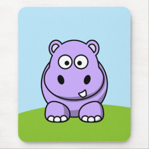 Süßes Lavendel Nilpferd Mousepad
