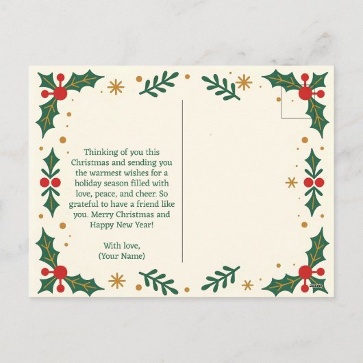 Süßes Lebkuchen Kekse Holly Berries Weihnachten (Rückseite)