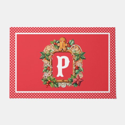 Süßes Lebkuchen Monogramm Fußmatte (Vorderseite)