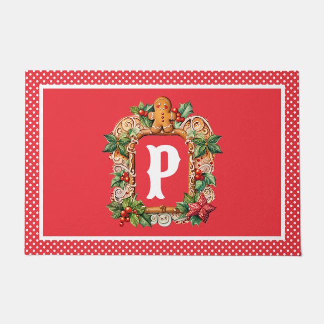 Süßes Lebkuchen Monogramm Fußmatte (Vorderseite)