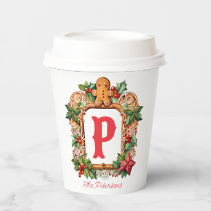 Süßes Lebkuchen Monogramm Pappbecher