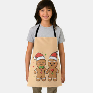 Süßes Lebkuchen-Paar Weihnachten Schürze