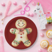 Süßes Lebkuchen-Rot-Weihnachten Pappteller (Party)
