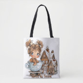 Süßes Lebkuchenmädchen in Teetasse Tasche (Vorderseite)