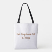 Süßes Lebkuchenmädchen in Teetasse Tasche (Rückseite)