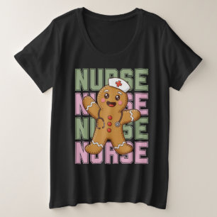 Süßes Lebkuchenpfleger-Weihnachts-Shirt Große Größe T-Shirt