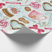 Süßes Lebkuchensüßigkeit snowglobe Geschenkpapier (Ecke)