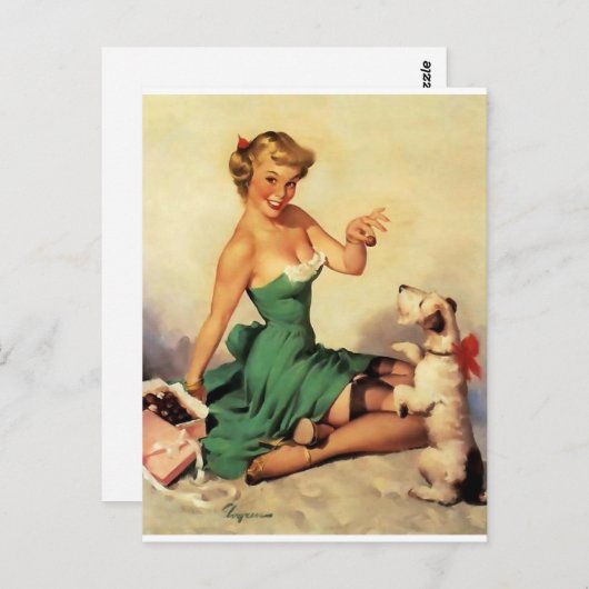 Süßes Leckerei Button hoch Postkarte (Vorne/Hinten)