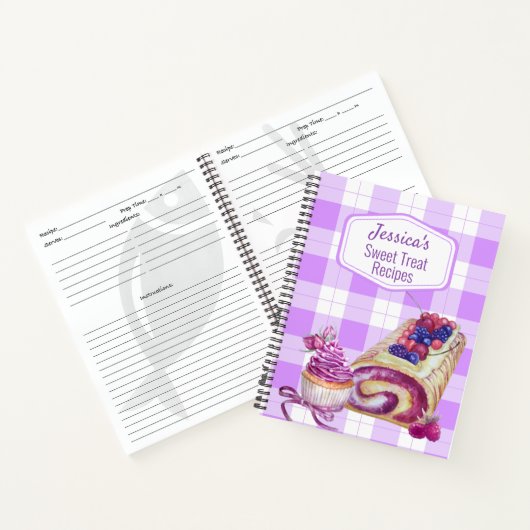 Süßes Leckerei Dessert Rezepte Notizblock (Innenseite)