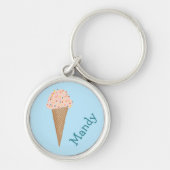 Süßes Leckerei Rosa Eiscreme Kronensprinklen CUSTO Schlüsselanhänger (Vorne)