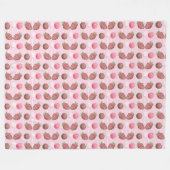 Süßes Leckerei Schokolade Erdbeeren und Kuchen Pop Fleecedecke (Vorderseite (Horizontal))