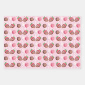 Süßes Leckerei Schokolade Erdbeeren und Kuchen Pop Geschenkpapier Set (Vorderseite 3)