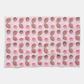 Süßes Leckerei Schokolade Erdbeeren und Kuchen Pop Geschirrtuch (Horizontal)