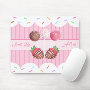 Süßes Leckerei Schokolade Erdbeeren und Kuchen Pop Mousepad