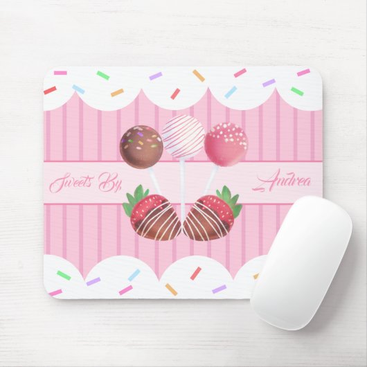 Süßes Leckerei Schokolade Erdbeeren und Kuchen Pop Mousepad (Mit Mouse)