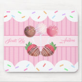 Süßes Leckerei Schokolade Erdbeeren und Kuchen Pop Mousepad (Vorne)