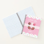 Süßes Leckerei Schokolade Erdbeeren und Kuchen Pop Notizblock (Innenseite)