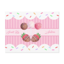 Süßes Leckerei Schokolade Erdbeeren und Kuchen Pop