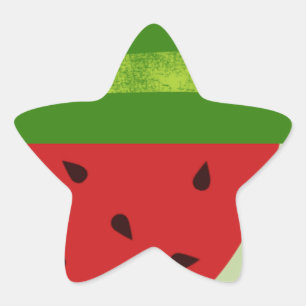 Süßes Leckerei Wassermelonen Stern-Aufkleber