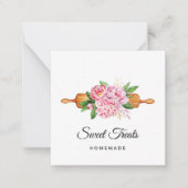 Süßes Leckereien Bäckerei Danke Mitteilungskarte (Vorderseite)