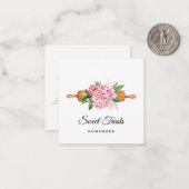 Süßes Leckereien Bäckerei Danke Mitteilungskarte (Vorderseite/Rückseite Beispiel)