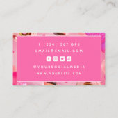 Süßes Leckereien Bäckerei Hochzeit Cakes Social Me Visitenkarte (Rückseite)